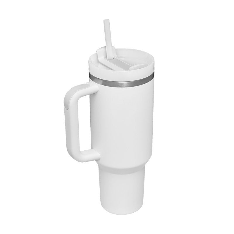 40oz Premium Insulated Tumbler with Handle & Straw – Hot & Cold Drinks
