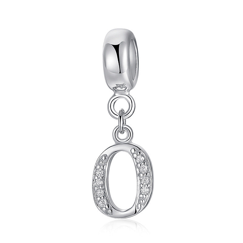 Sterling Silver Alphabet Charm with Sparkling Jewels – A–Z Initials