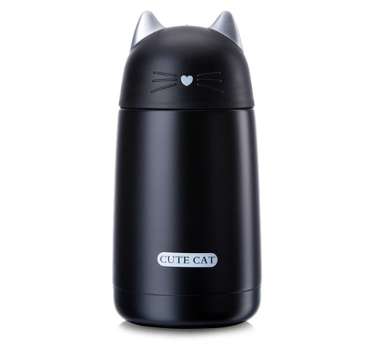 Cute Cat Thermos Tumbler – 330ml Stainless Steel Insulated Bottle