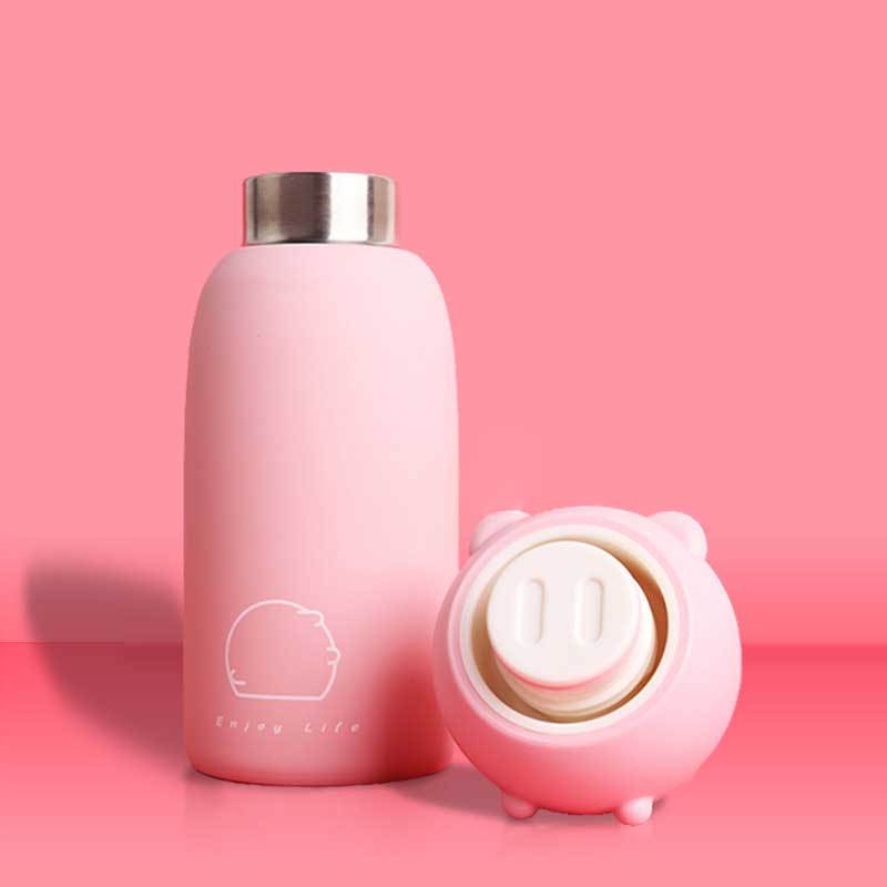 Piggy Thermos Tumbler – 300ml Stainless Steel Insulated Bottle