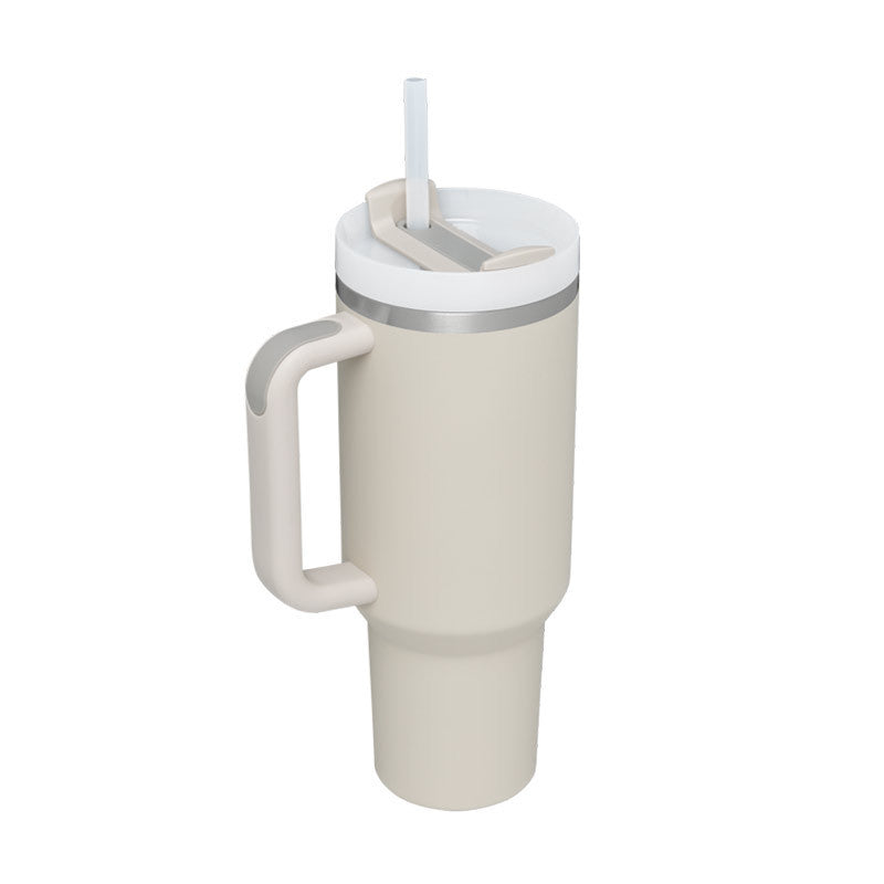 40oz Premium Insulated Tumbler with Handle & Straw – Hot & Cold Drinks