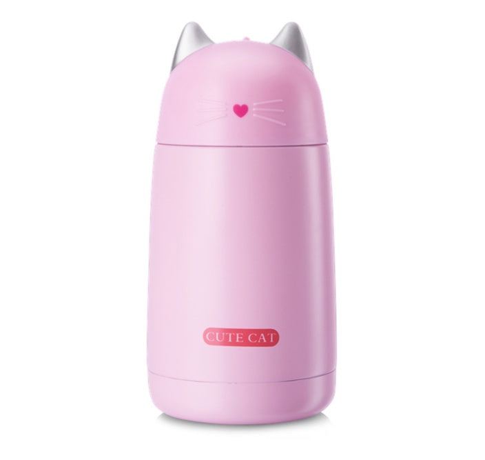 Cute Cat Thermos Tumbler – 330ml Stainless Steel Insulated Bottle
