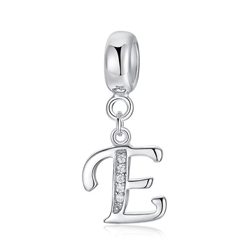 Sterling Silver Alphabet Charm with Sparkling Jewels – A–Z Initials