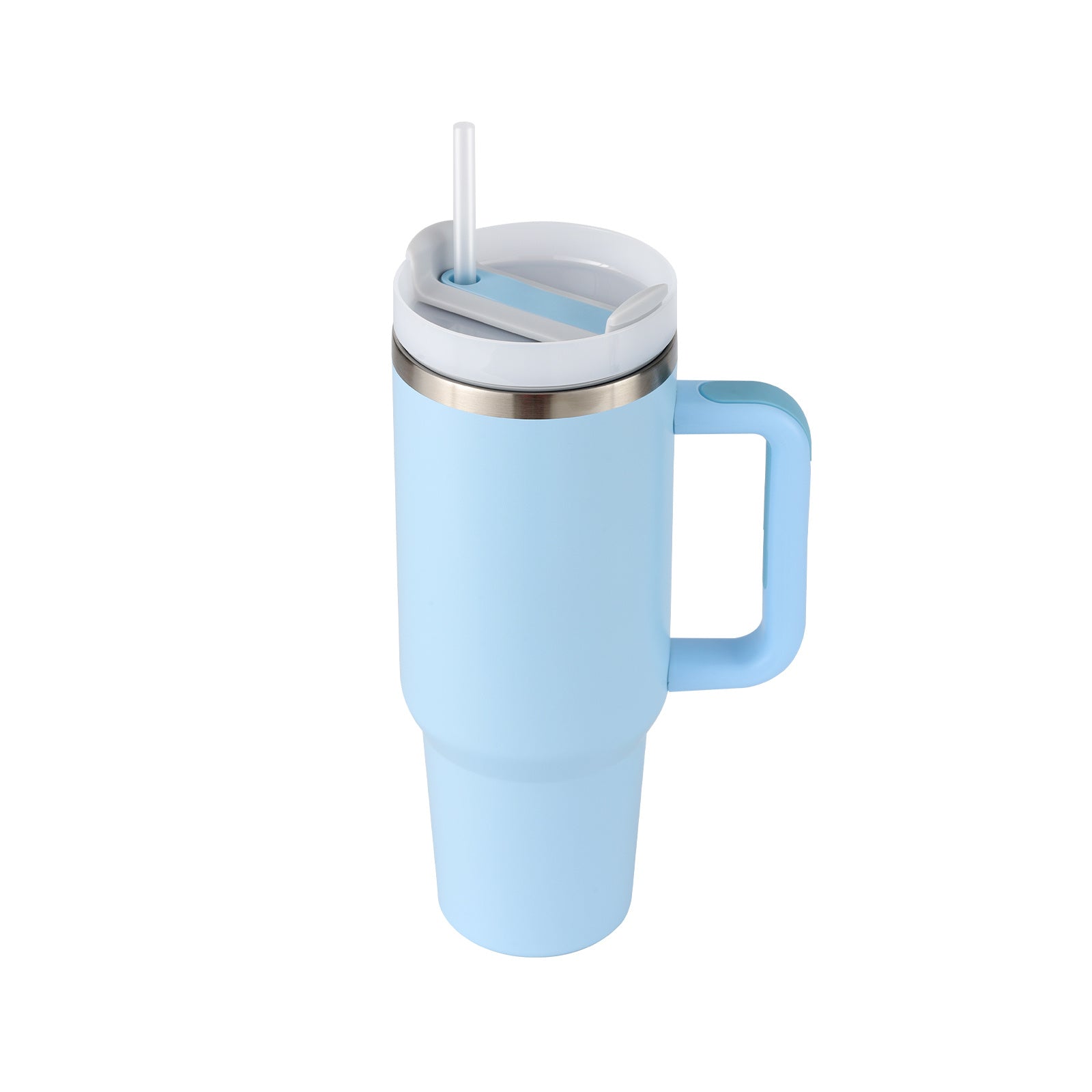 40oz Premium Insulated Tumbler with Handle & Straw – Hot & Cold Drinks
