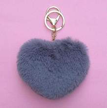 Plush Heart Keychain – Soft & Fluffy Bag Charm